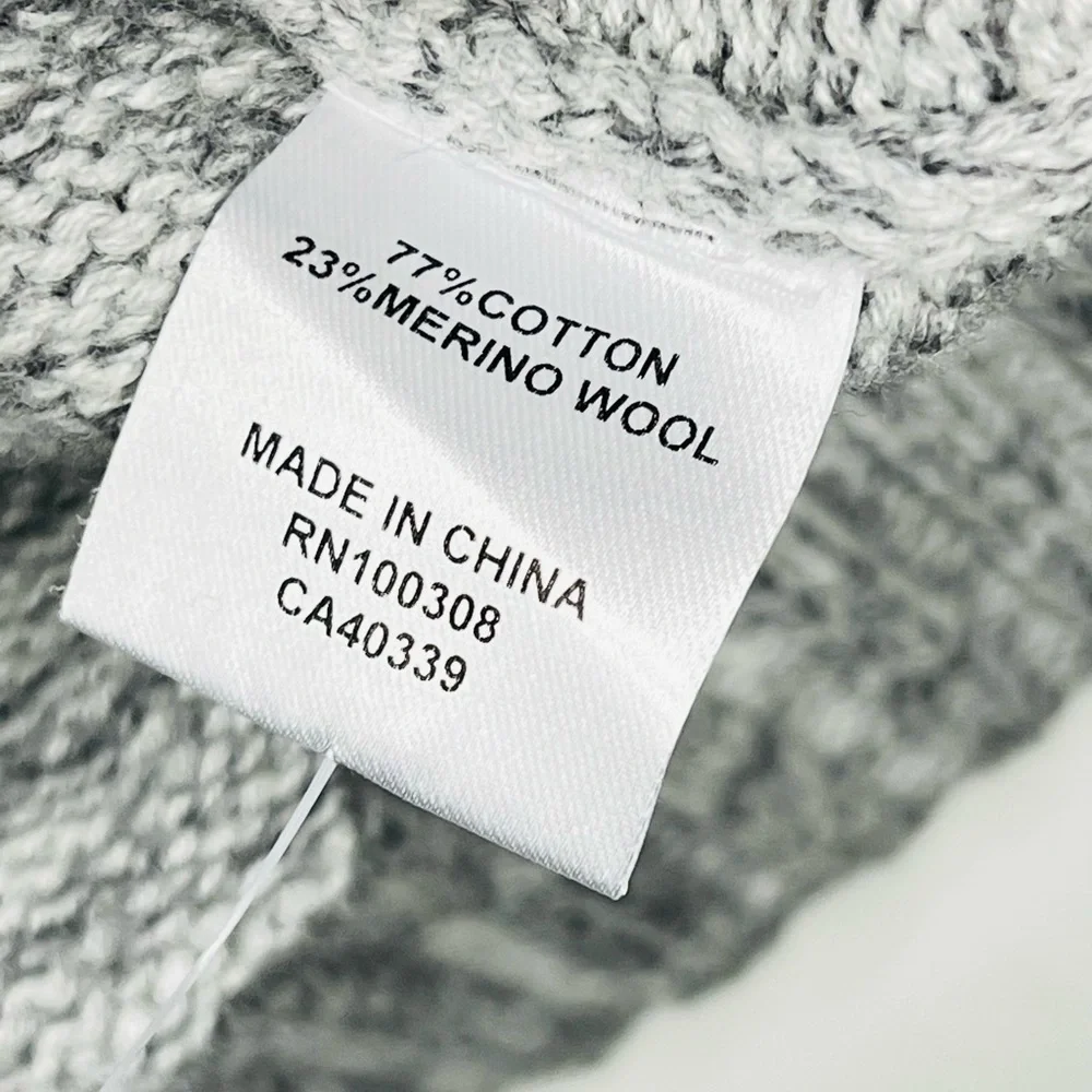 Peter Millar Men’s cotton Wool blend Gray Roll Neck Sweater Sz M